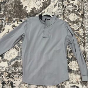 BYLT Basics Gray Zip Up Sweater